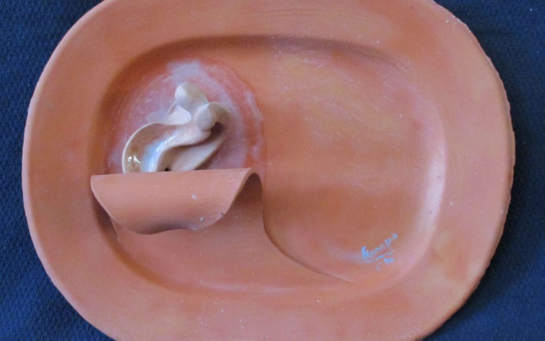 Ovale biscotto con sculturina